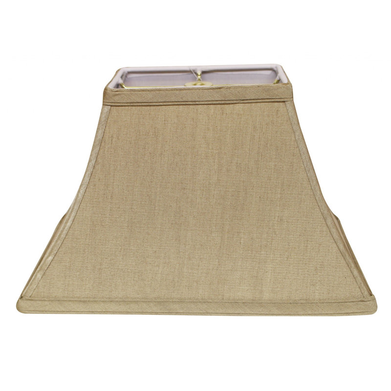 12" Rectangle Bell No Slub Lampshade, Tan