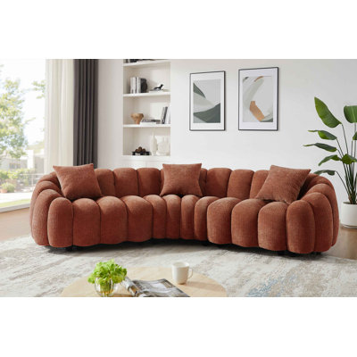 Upholstered Standard Sofa with Flared Arms