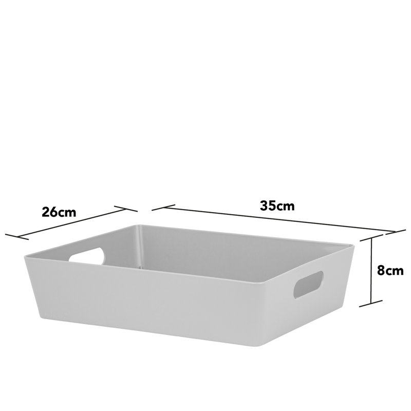 Wham Studio Basket 5.01Rectangular, Cool Grey