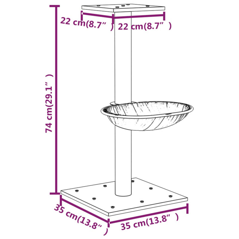 Dominquez 74cm H Cat Tree, Cream