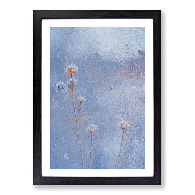 View of the Wild Flowers - Picture Frame Painting Print, Black Framed, 36cm H x 27cm W x 2cm D