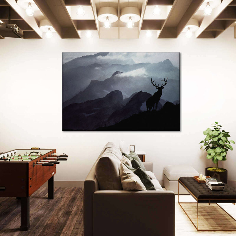 «Elk Summit», reproduction sur toile, H 32 po x l 48 po x P 1,25 po