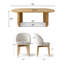 Ensemble de salle à manger moderne 79 "ovale avec 6 chaises rembourrées-84316664-84316644