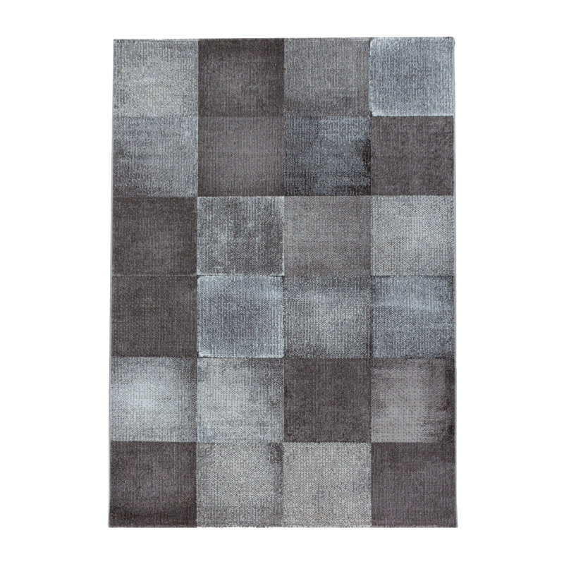 Laverty Geometric and Plaid Flatweave Area Rug, Rectangle 240 x 340cm