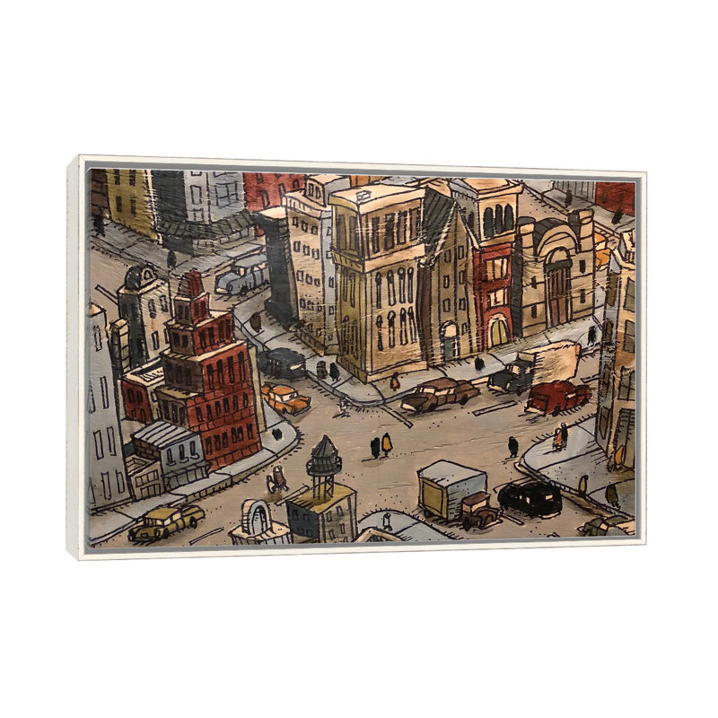L'intersection - reproduction d'art murale - toile encadrée, H 18 po x l 26 po, Reproduction encadrée sans passe-partout