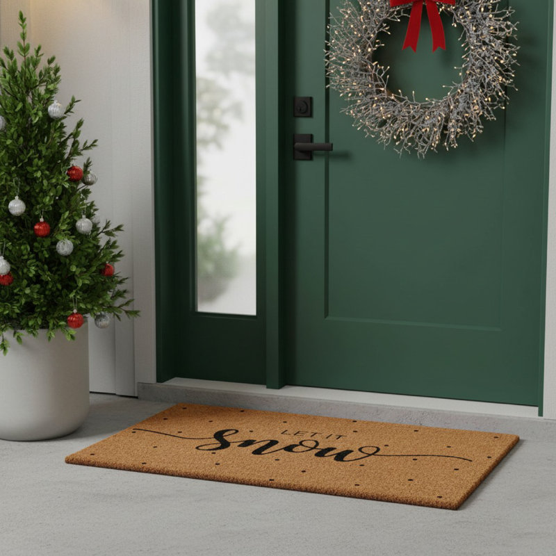 Tapis de porte intérieur antidérapant Let It Snow, L 24 po x L 36 po