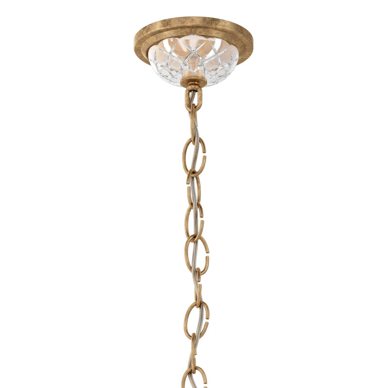Century 12 - Light Glass Chandelier, French Gold