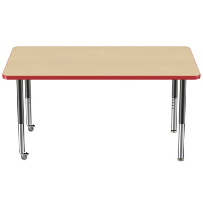 Rectangle T-Mold Adjustable Height Activity Table