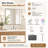 Leyat Modern Rectangle Metal Frame Wall Mirror for Bathroom-1133631053-1133631093