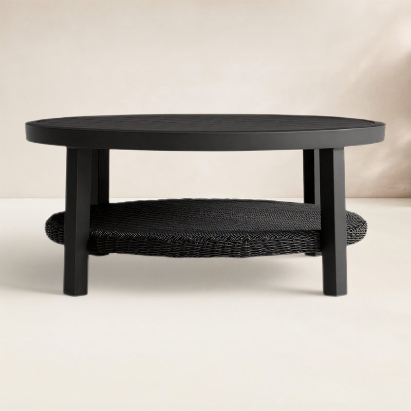Cayman Round Metal Outdoor Coffee Table , 42'' in. W 42'' in. D