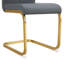 Ensemble de salle à manger 7 pièces rectangulaire moderne en verre trempé avec base en métal et chaises en porte-à-faux en similicuir-1897019357-1897019358-1903865086