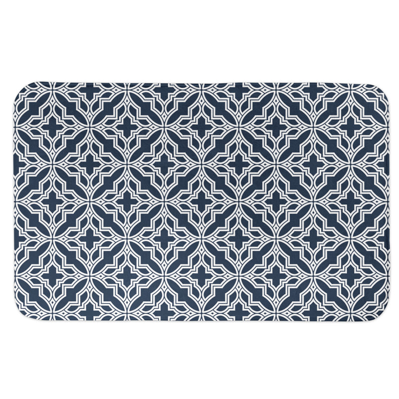 Kerby Non-Slip Bath Rug, Navy