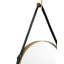 Grand miroir rond en laiton antique