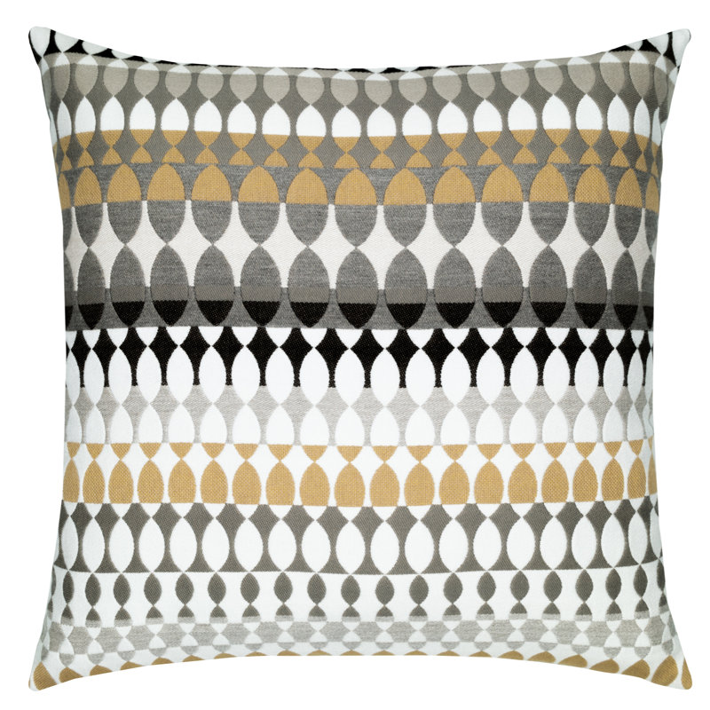 Modern Oval Outdoor Square Sunbrella Pillow Cover & Insert, Dune