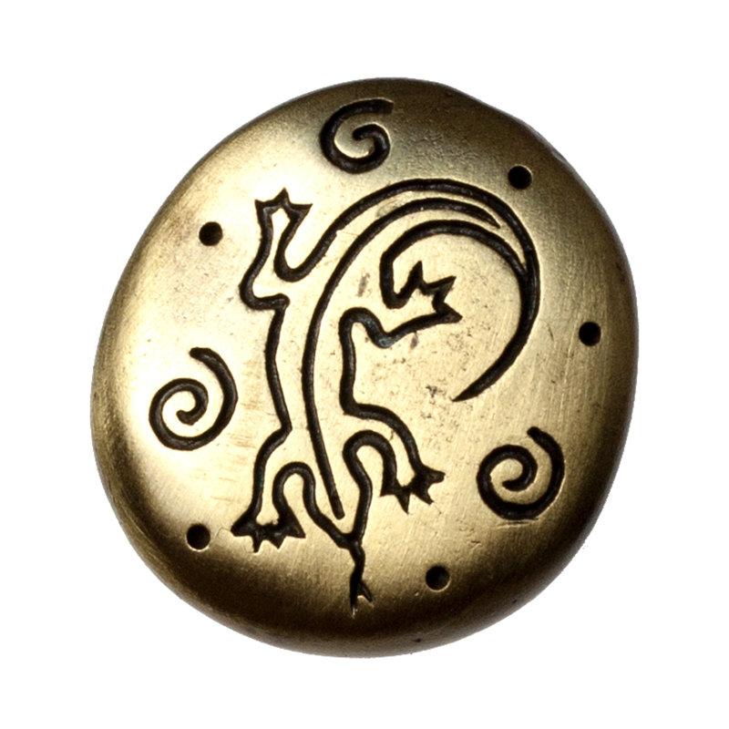 Mushroom Knob, Brass