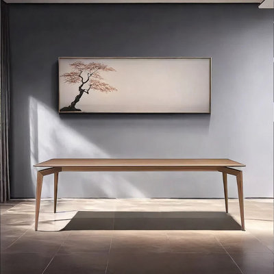 Table italienne luxueuse en bois massif italien. Table de salle à manger rectangulaire