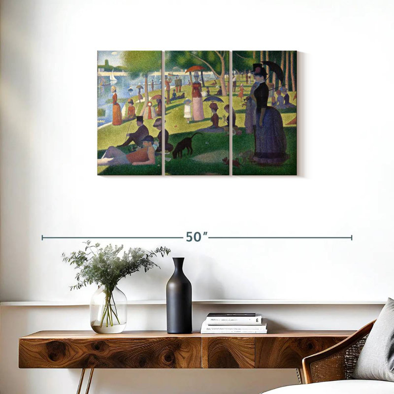 Leisha un dimanche sur la Grande Jatte, H 20 po x l 33 po