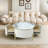 Round Coffee Table With 2 Drawers-1127829680