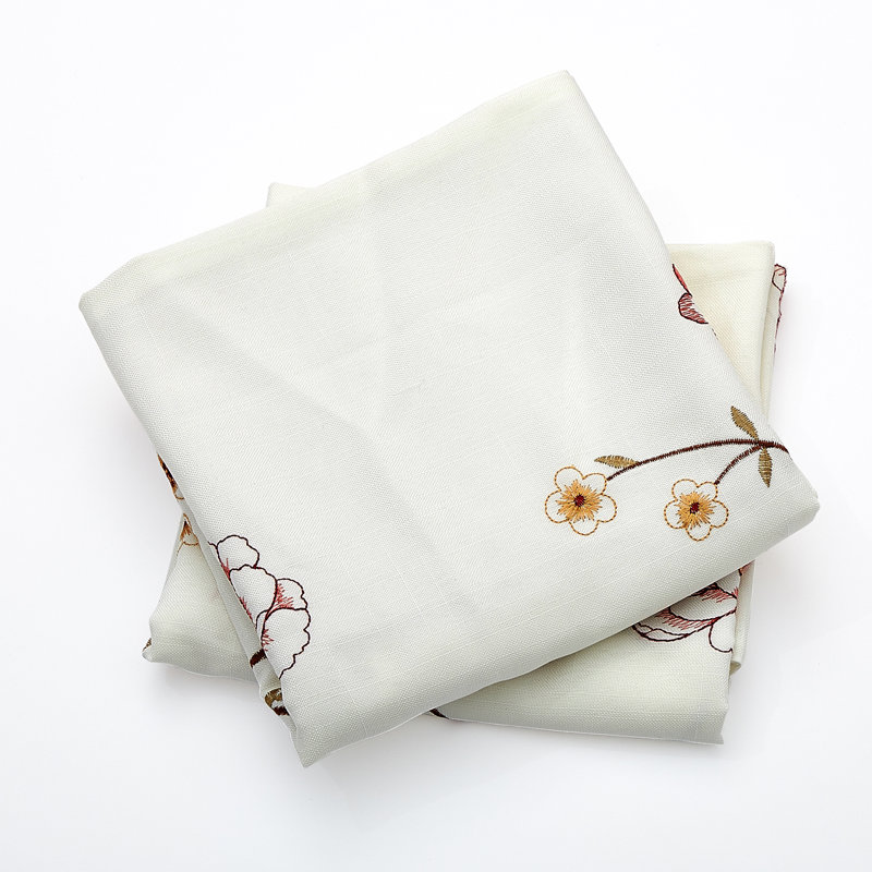 Floral Square Cushion Cover, Burgundy