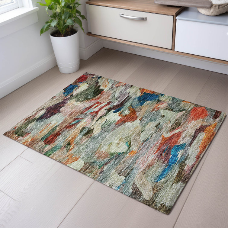 Premium Machine Washable Dahl AMF1075 Abstract Rug