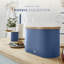 Swan SWKA17512 Nordic Oval Bread Bin with Cutting Board Lid, Carbon Steel Body, Airtight Bamboo Lid
