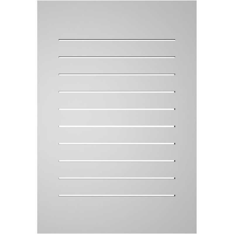 Évent à pignon fonctionnel en uréthane rectangulaire à fixation en surface, brun clair apprêté, H 38 po x l 26 po x P 1 po