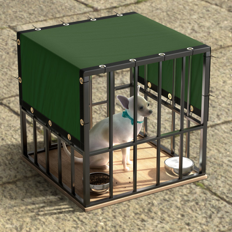 Housse de chenil pour chien, Vert, 6 pi x 7 pi