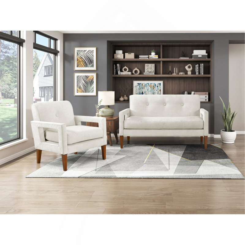 Ensemble de mobilier de salon confortable avec un design élégant et une fabrication durable, Beige
