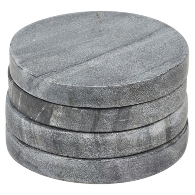 Marble Round 4 Piece Coaster Set