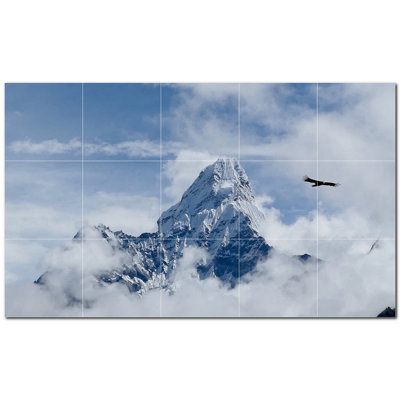 Murale décorative en céramique 8 po x 8 po Mountains Photo