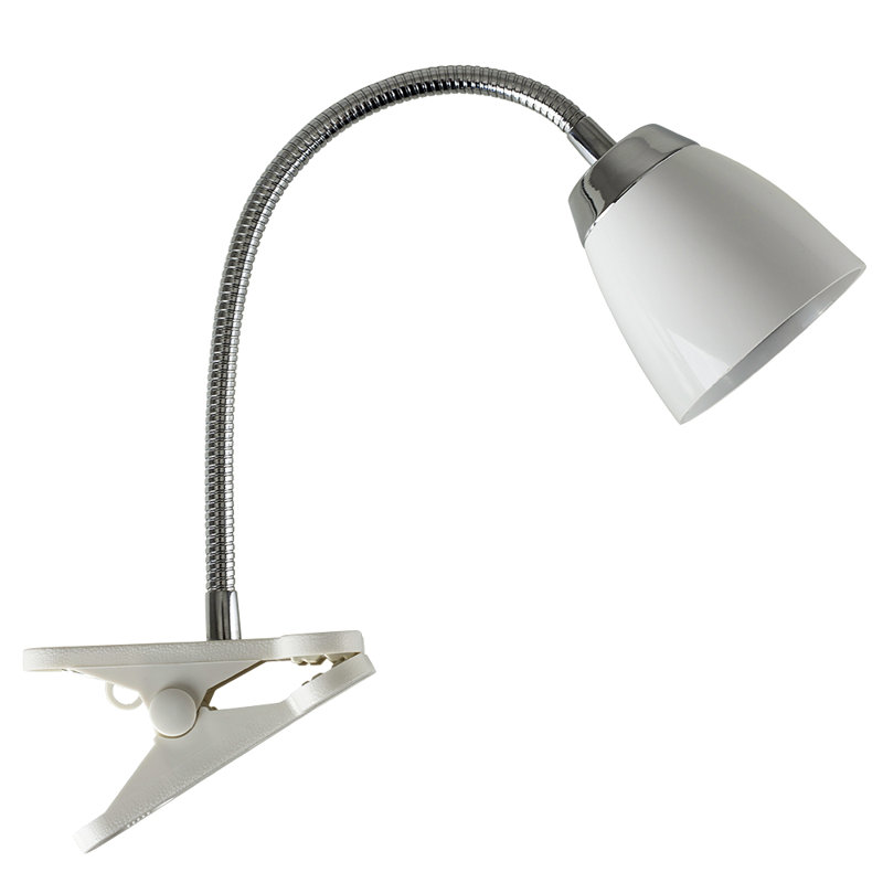 Han Metal Clip On Lamp, White