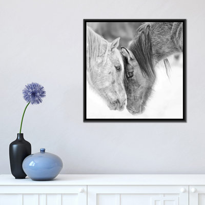 « b&w chevaux vii », reproduction de photo sur toile