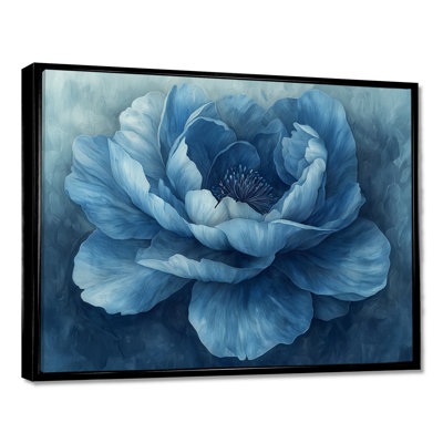 «Ranburne Blue Velvet Layers Of Pivoines I», art mural pivoines