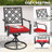 5pcs Metal Patio Dining Set With Umbrella Hole, Swivel Chairs With Cushions-121281089-121281088