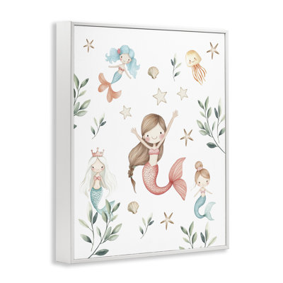 «Underwater Mermaids Adventures», estampe numérique, design par Christine Simpson Art