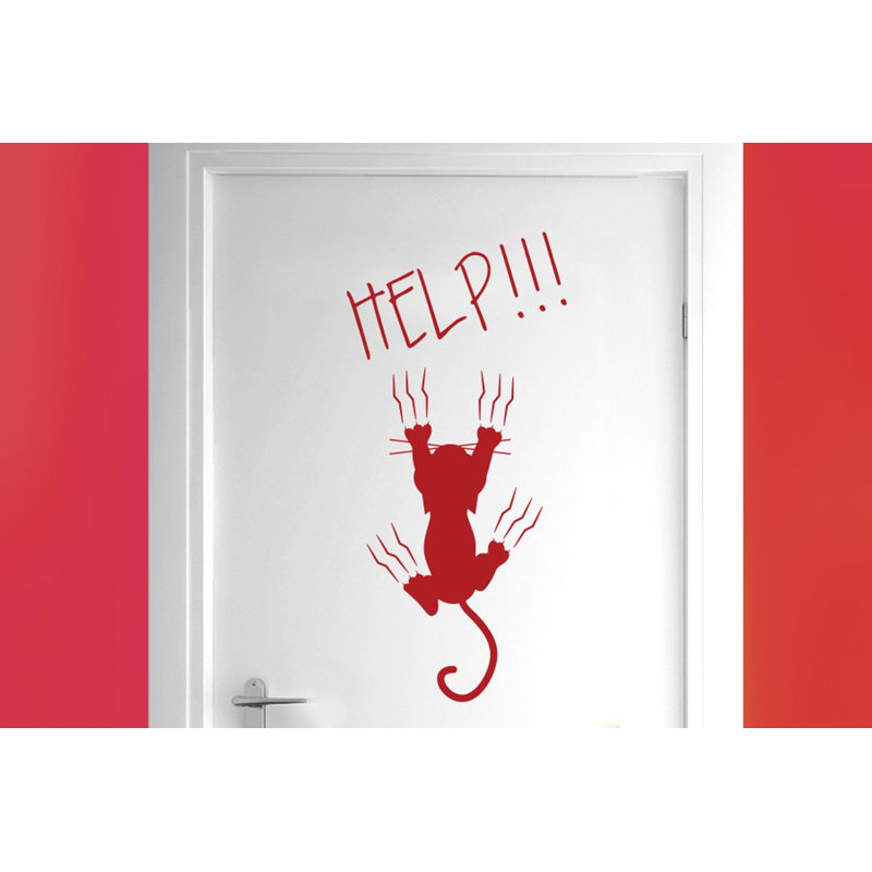 Animals Wall Decal, Dark Red