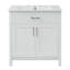 Meuble-lavabo autoportant de 76 cm de large avec porte, tiroir intérieur et dessus en céramique-1122163086