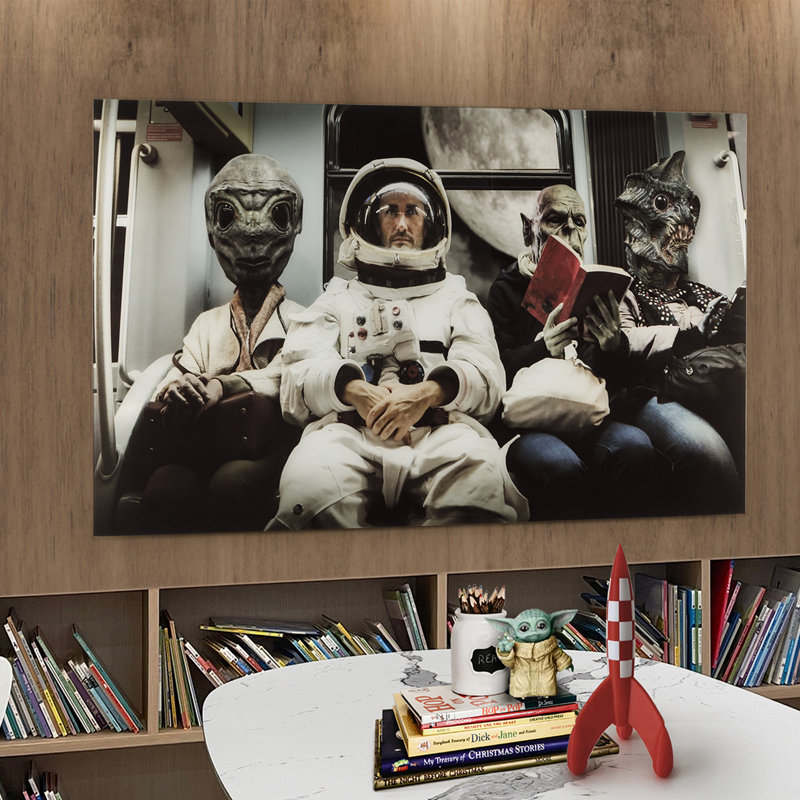 Galacticos - No Frame Print on Glass