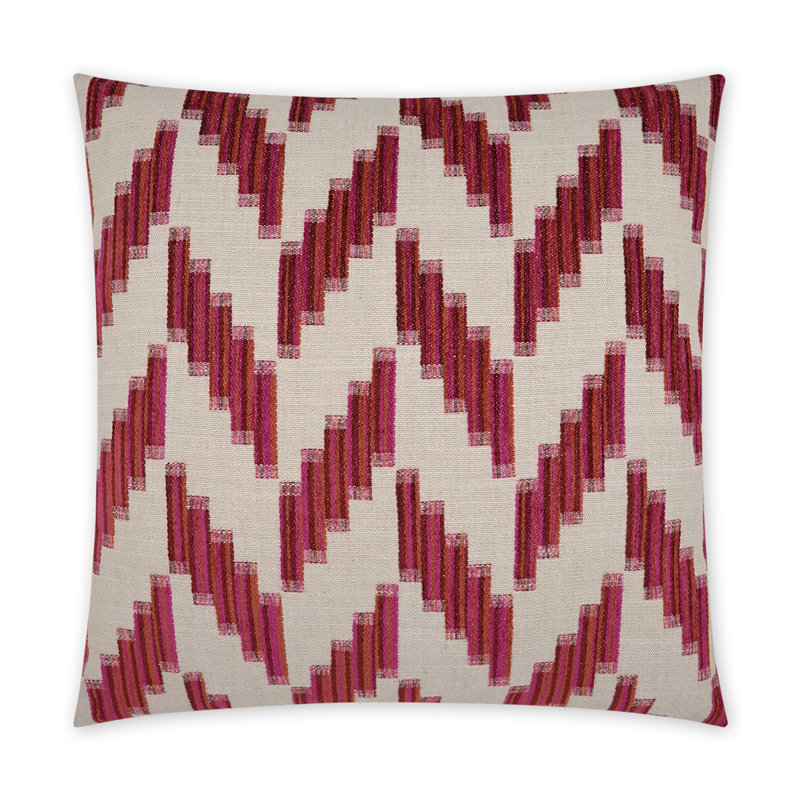 Harcourt Pillow Cover & Insert, Sangria, Square 24"