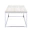 Ornement élégant en chêne et table basse avec base rectangulaire en forme de traîneau