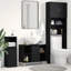 80Cm Single Bathroom Vanity Base Only in Black Oak