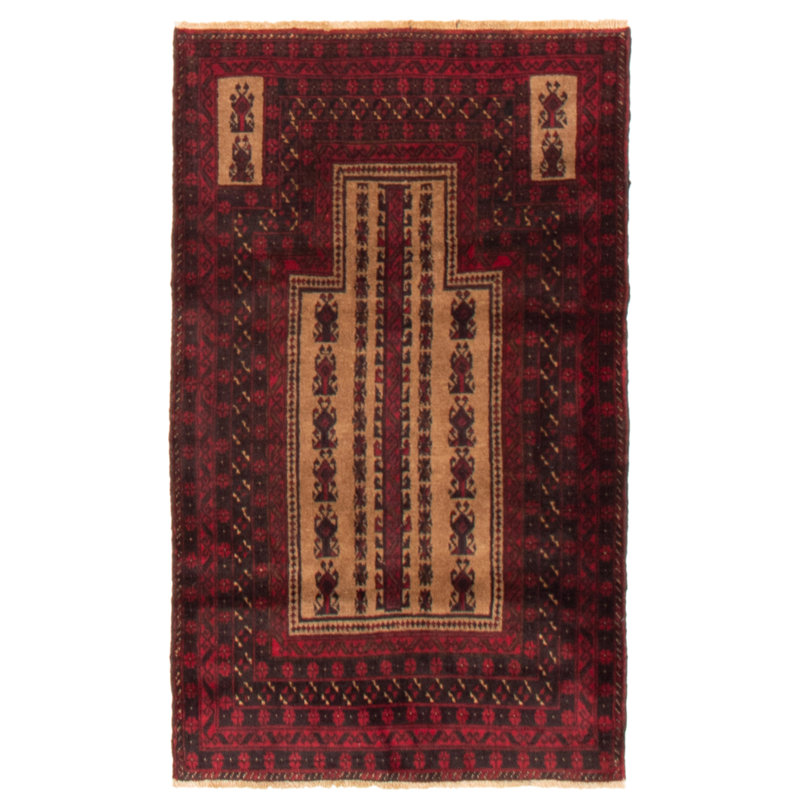 Tapis rouge foncé Lynnisha 2 pi 11 po x 4 pi 9 po