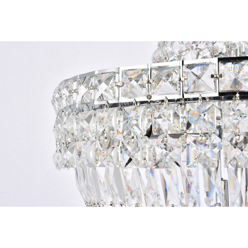 Stinnett 12 - Light Empire Chandelier, Chrome, Royal Cut