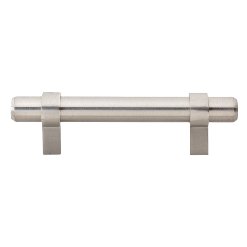 Poignée barre solide, Acier Inoxydable, 3"