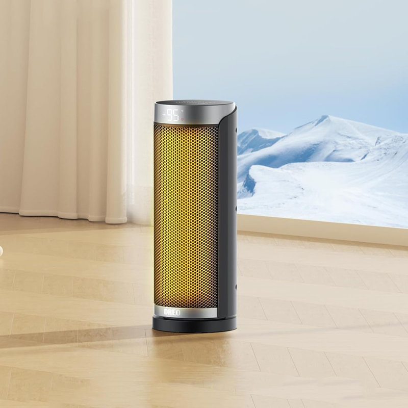 Space Heaters for Indoor Use, Electric Heater with Remote for Bedroom Large Room, 16 inch Upgraded 1500W Fast Heating with Thermostat, Overheating & Tip-Over Protection, 70?Oscillating, Portable
