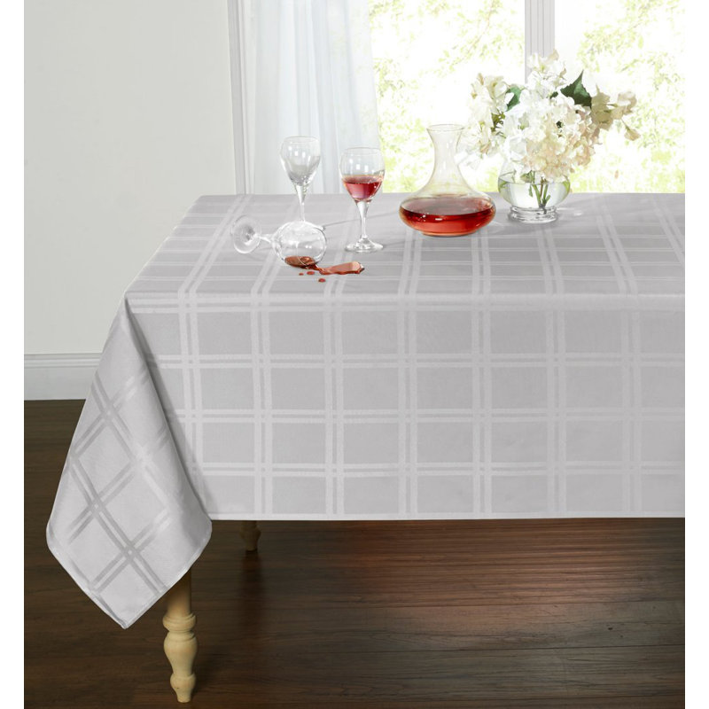 Huguley Tablecloth, 84" W x 60" L, Gray