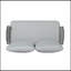 Causeuse et table en acier Mariano, gris-1306037174-1306037170