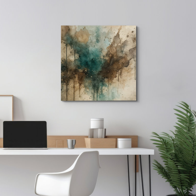 Impression sur toile abstraite murale pour décoration de salon, Toile tendue, Ne s’applique pas, H 12,8 po x l 12,8 po