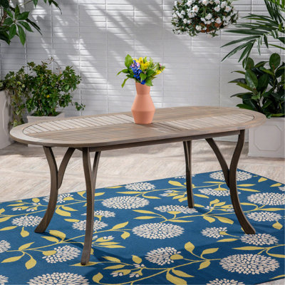 Table de salle à manger en bois d'acacia 70 "