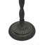 Table d'appoint en fer noir avec plateau en bois brun festonné-1311697027